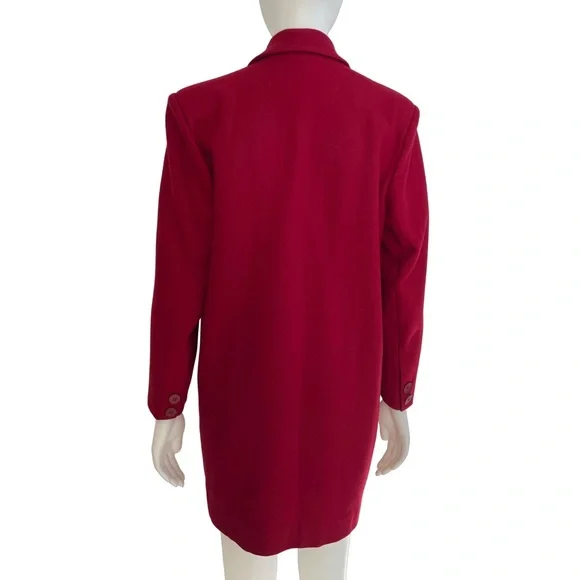 Sabena Red Wool Vintage Coat Size 12 - Picture 3 of 3